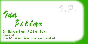 ida pillar business card