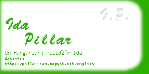 ida pillar business card